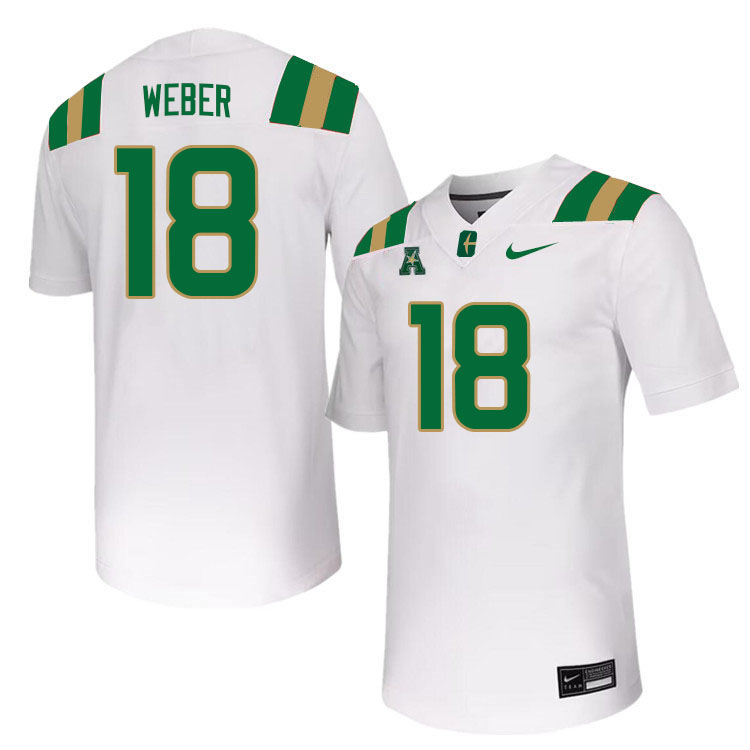 Charlotte 49ers #18 Colin Weber College Football Jerseys Stitched Sale-White